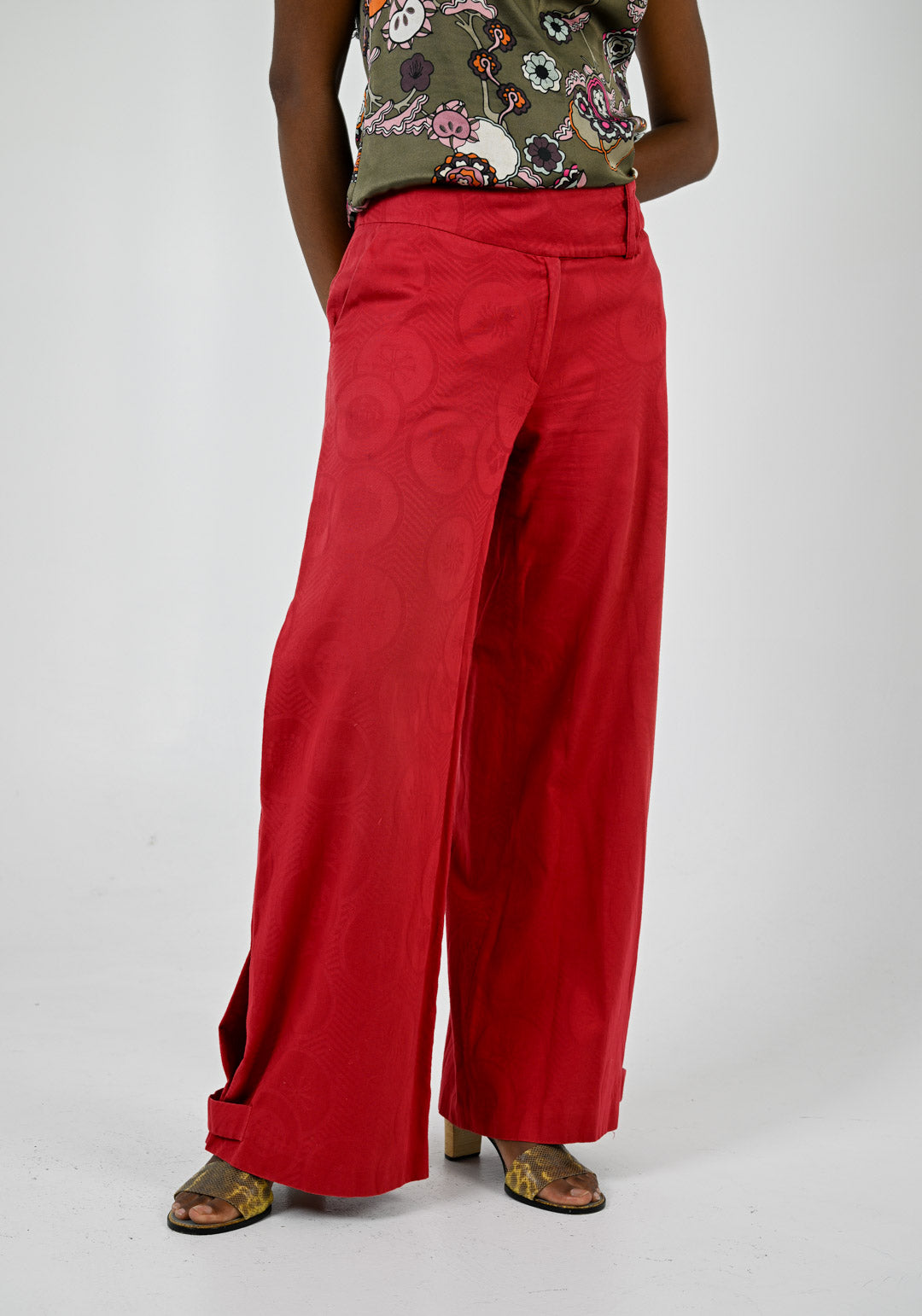 Kenzo Jungle Carmine Motif Pants