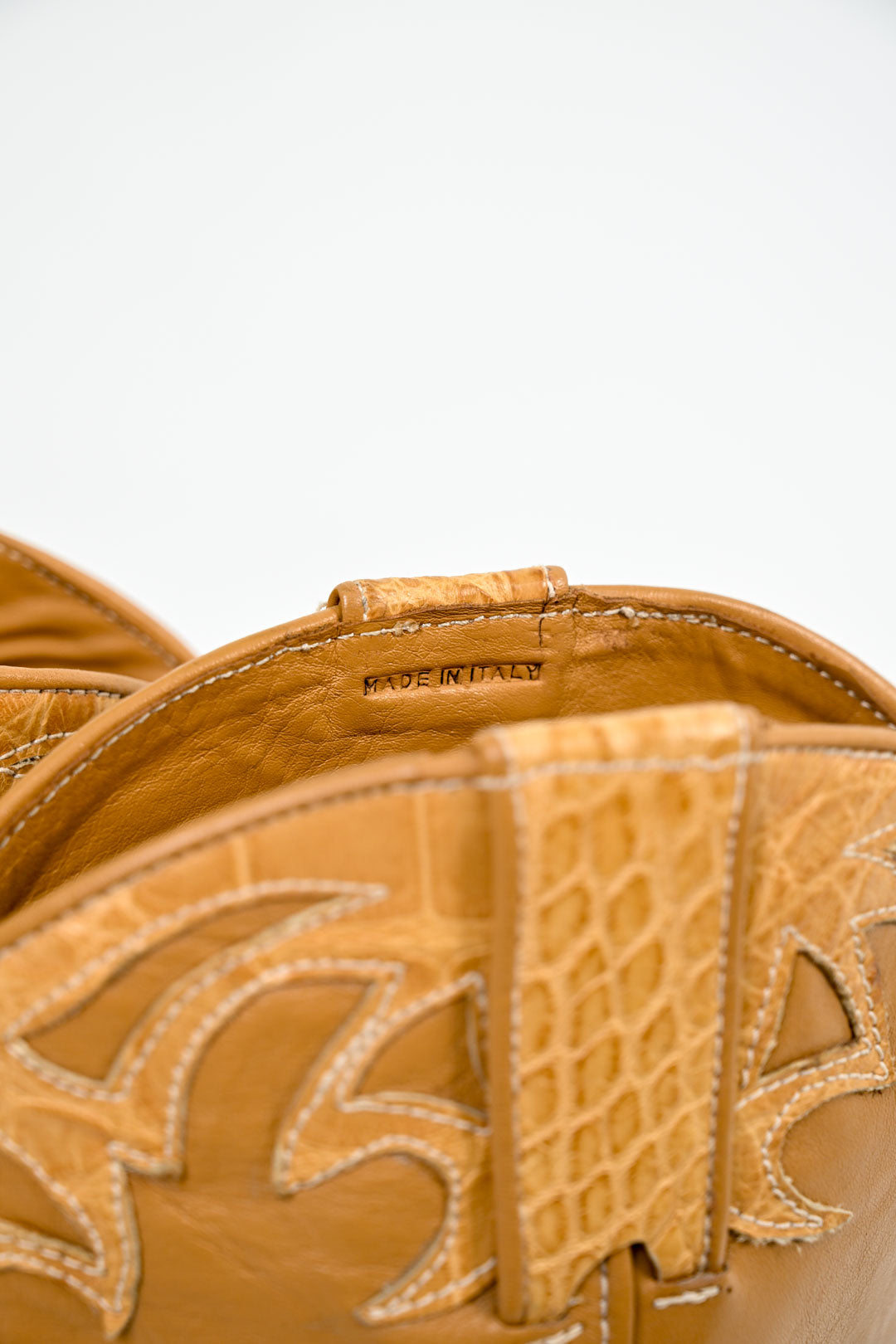 Butterscotch Leather Cowboy Boots (39)