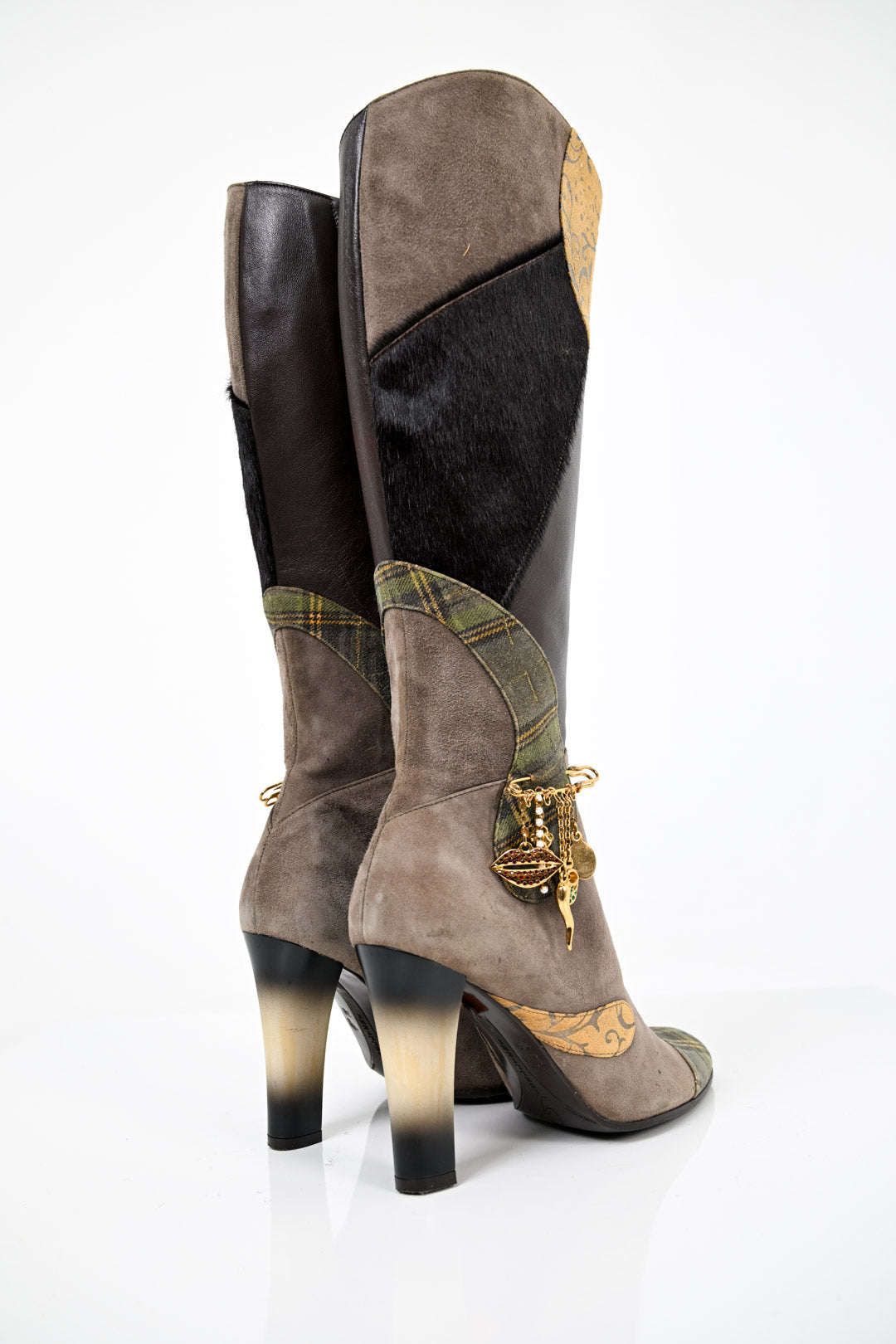 Mixed Media Charm Boots (38)
