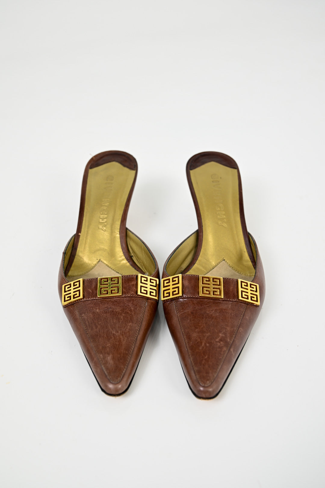 Givenchy Espresso Leather Mules (37.5)
