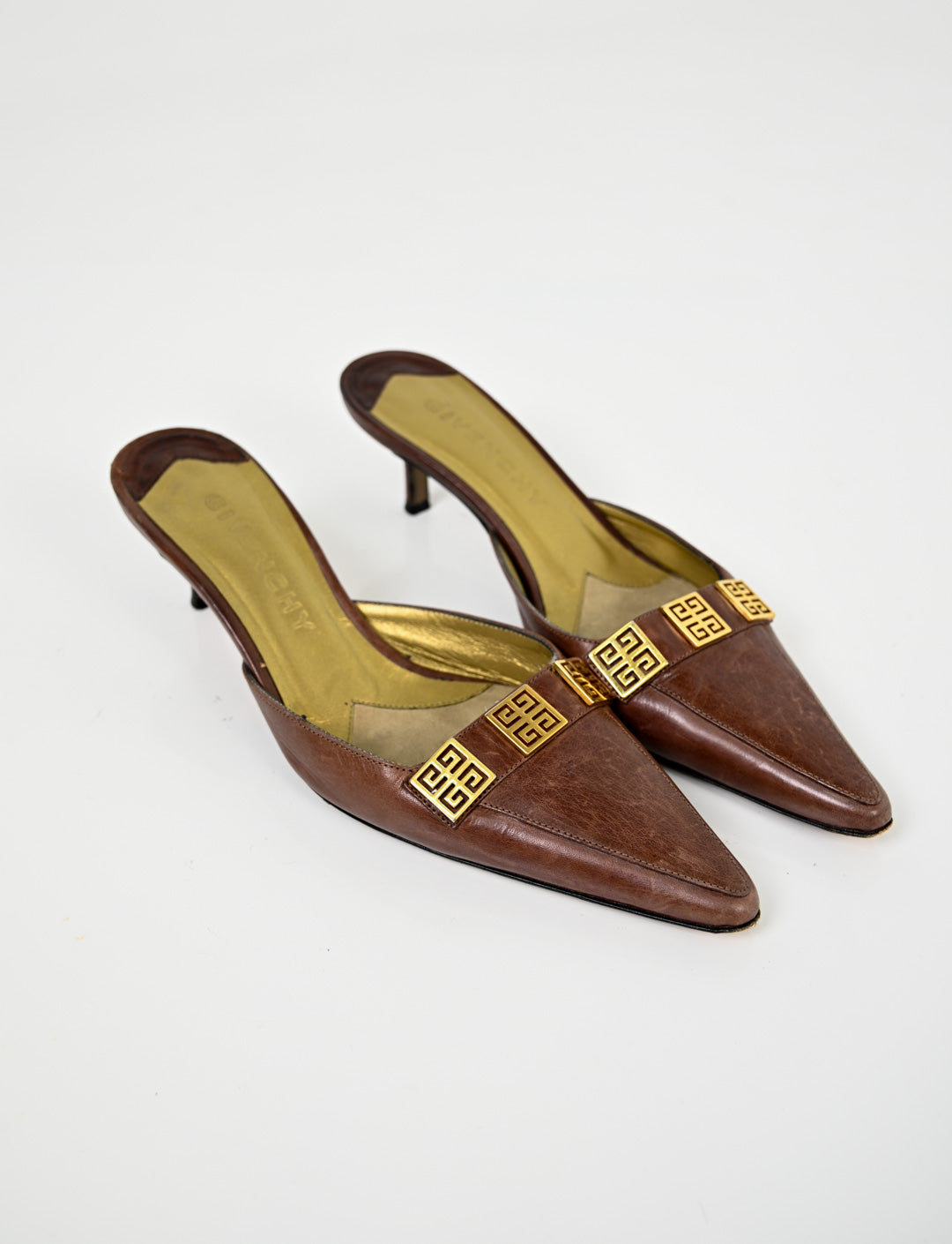 Givenchy Espresso Leather Mules (37.5)