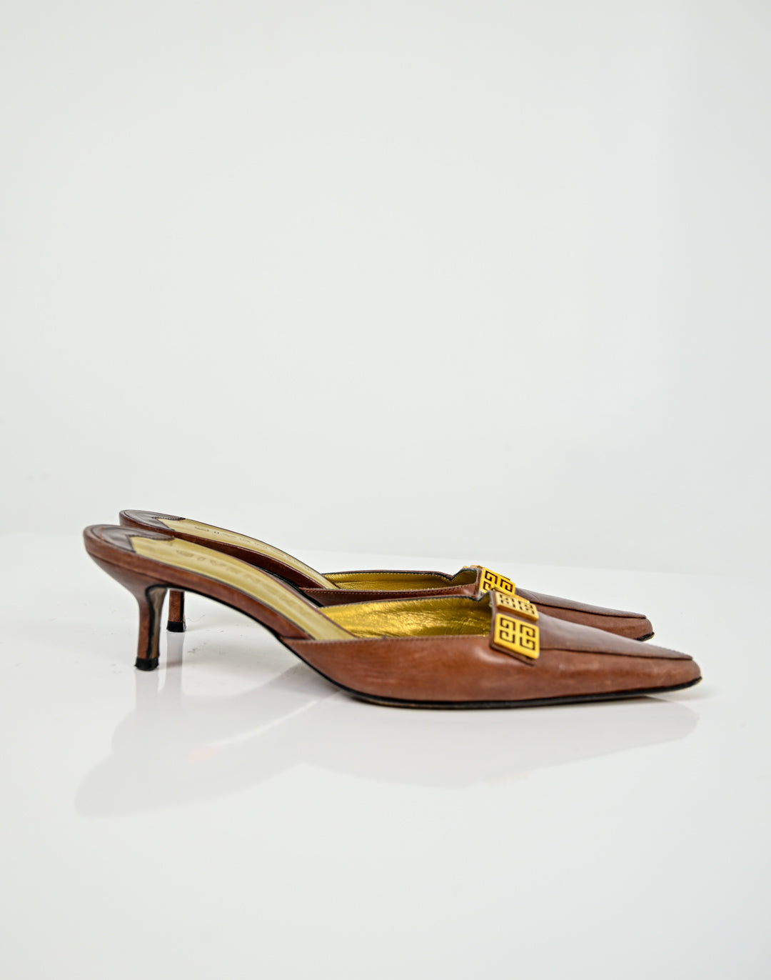 Givenchy Espresso Leather Mules (37.5)