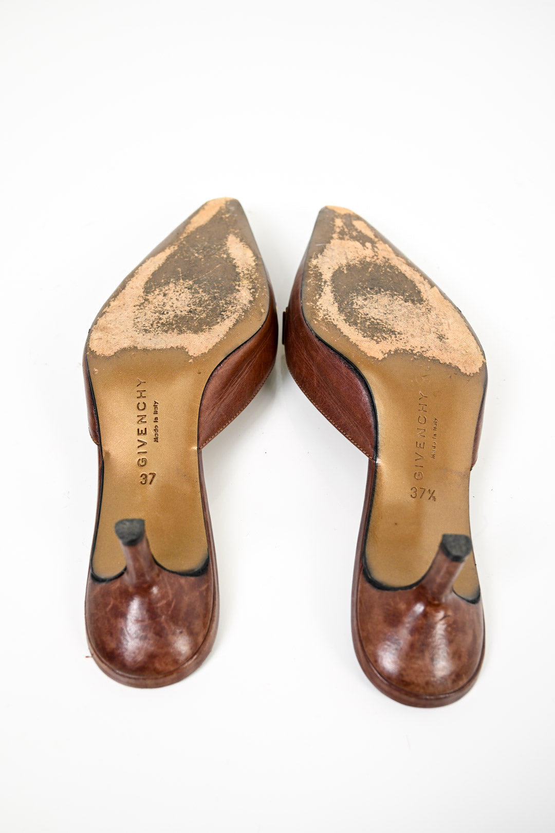 Givenchy Espresso Leather Mules (37.5)