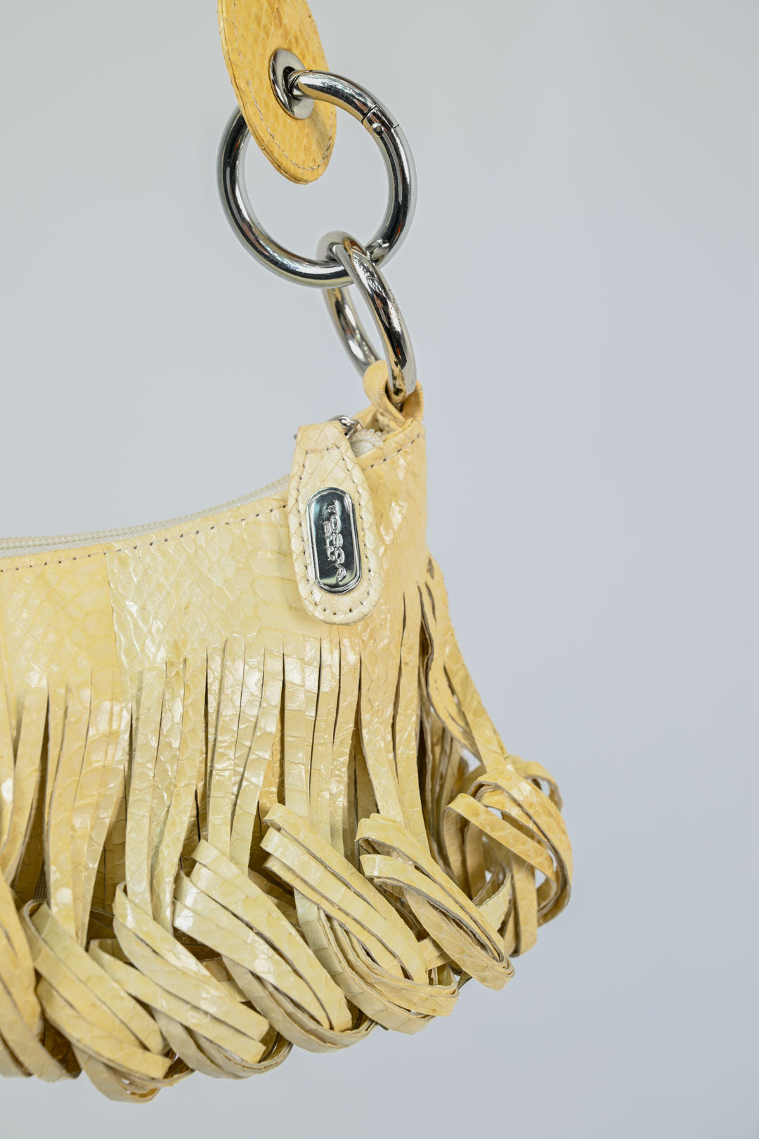Tosca Blu Curled Snakeskin Purse
