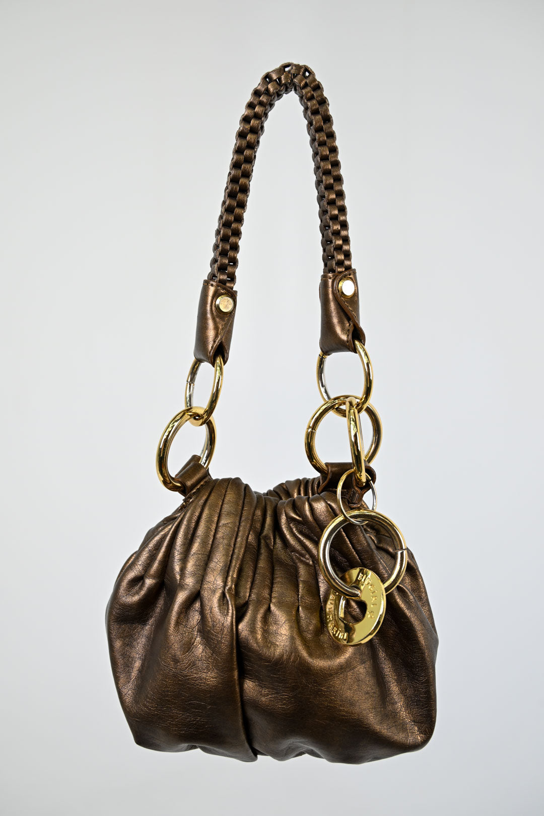Blumarine Bronze Leather Dumpling Purse