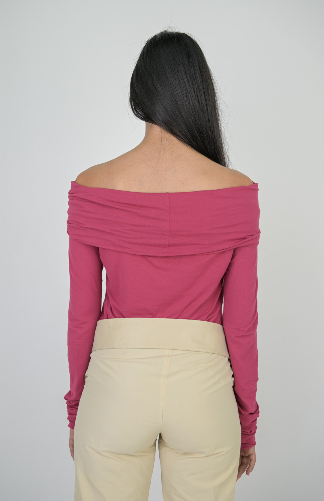 Magenta Off the Shoulder Top