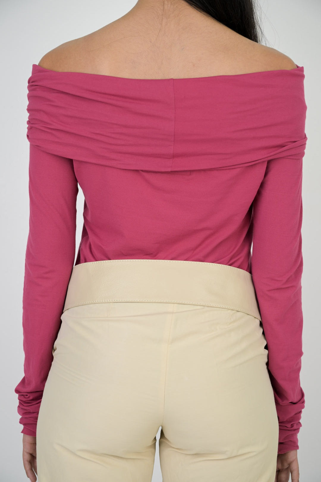 Ecru Leather Belt