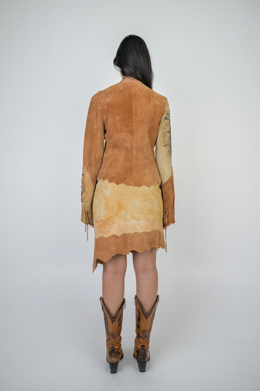 Suede Skirt Set