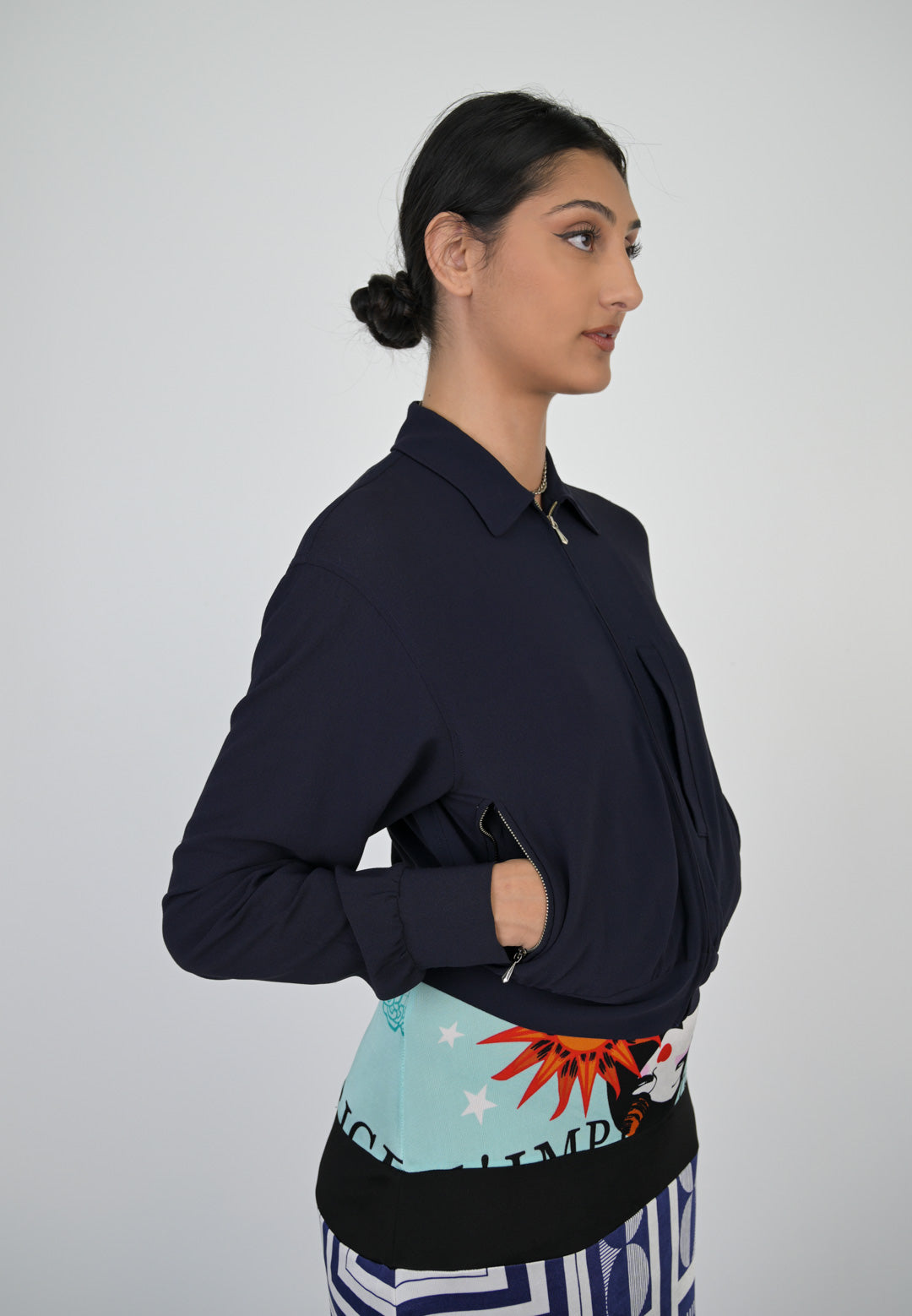 Jean Paul Gaultier Navy Zip Jacket