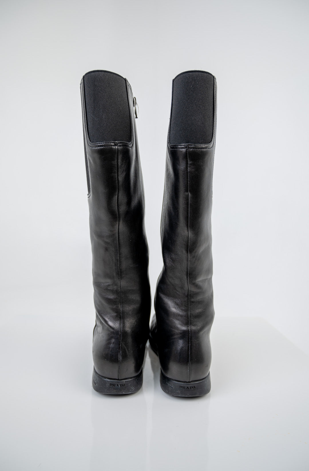 Prada Leather Stretch Boots (41)