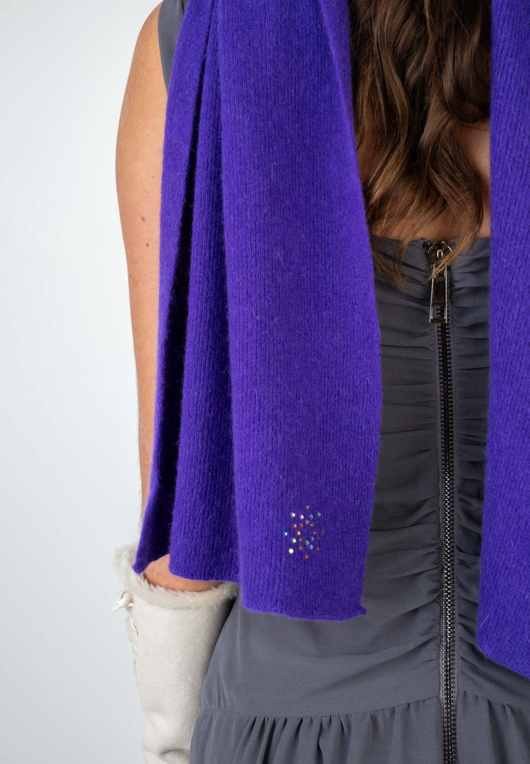Violet Wool Headscarf