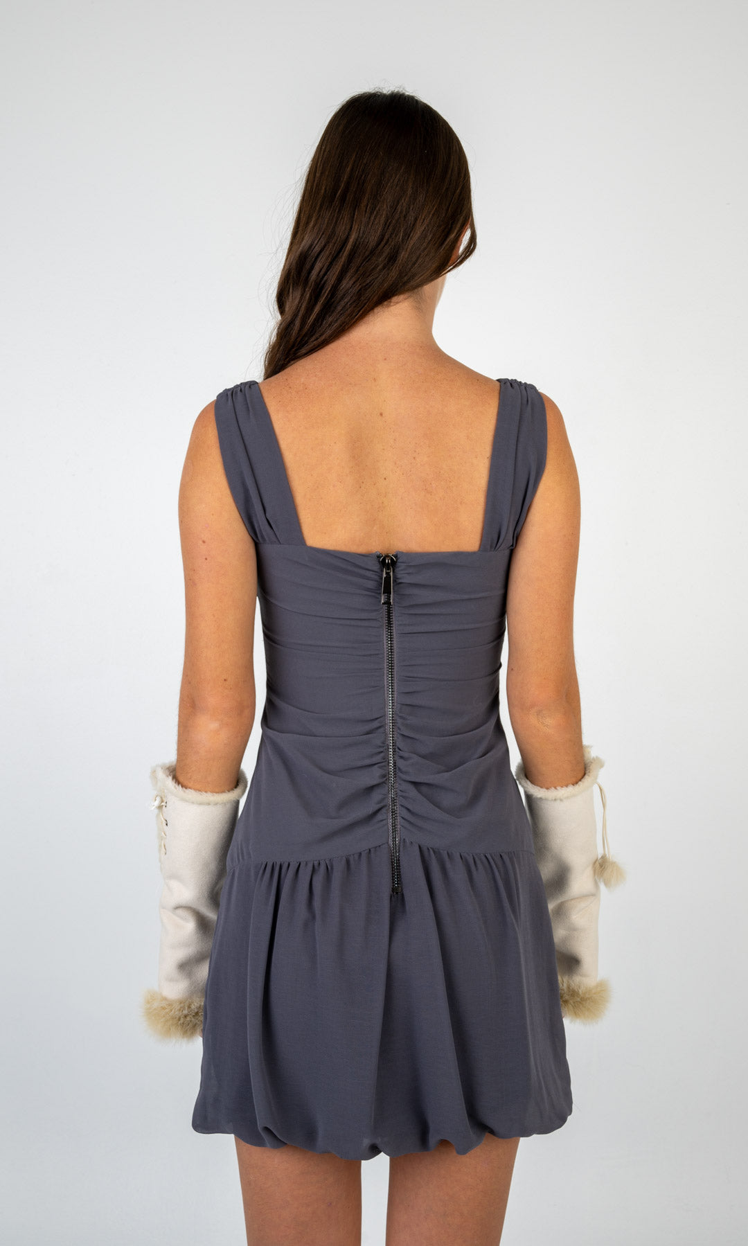 Storm Silk Ruched Dress