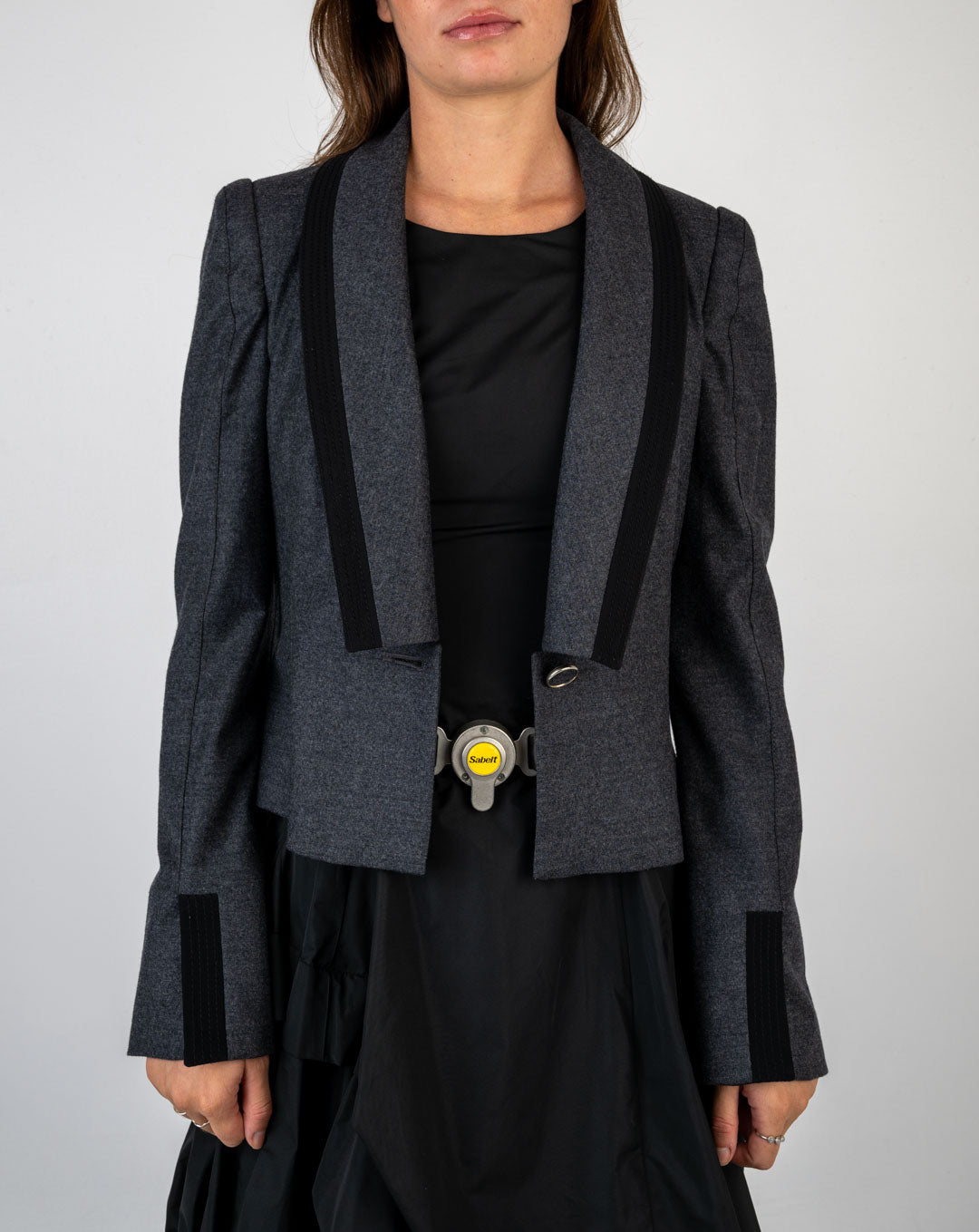 Mugler Graphite Wool Blazer