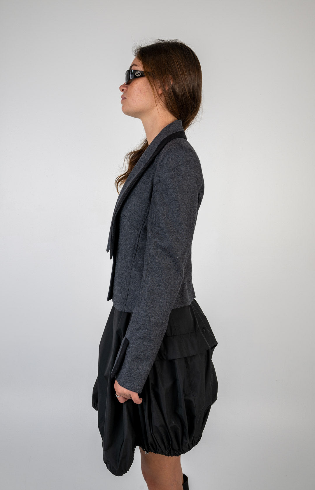 Mugler Graphite Wool Blazer