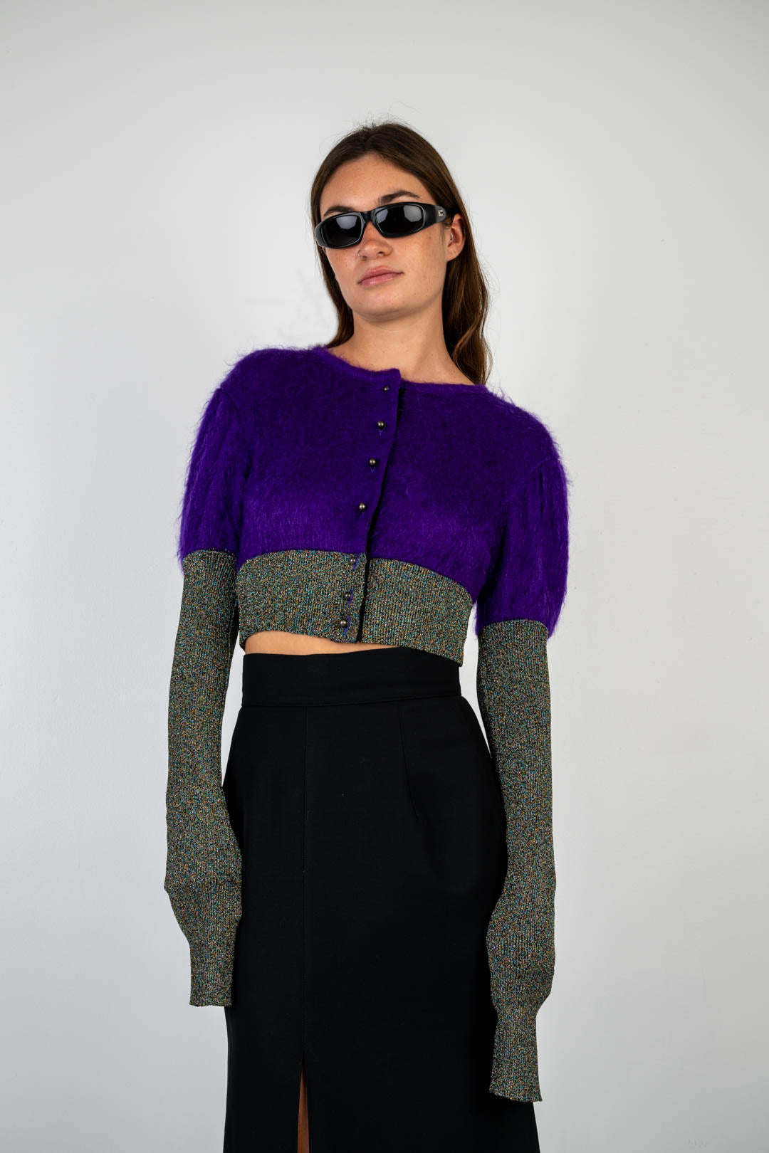 Ozbek Mohair Glitter Cardigan