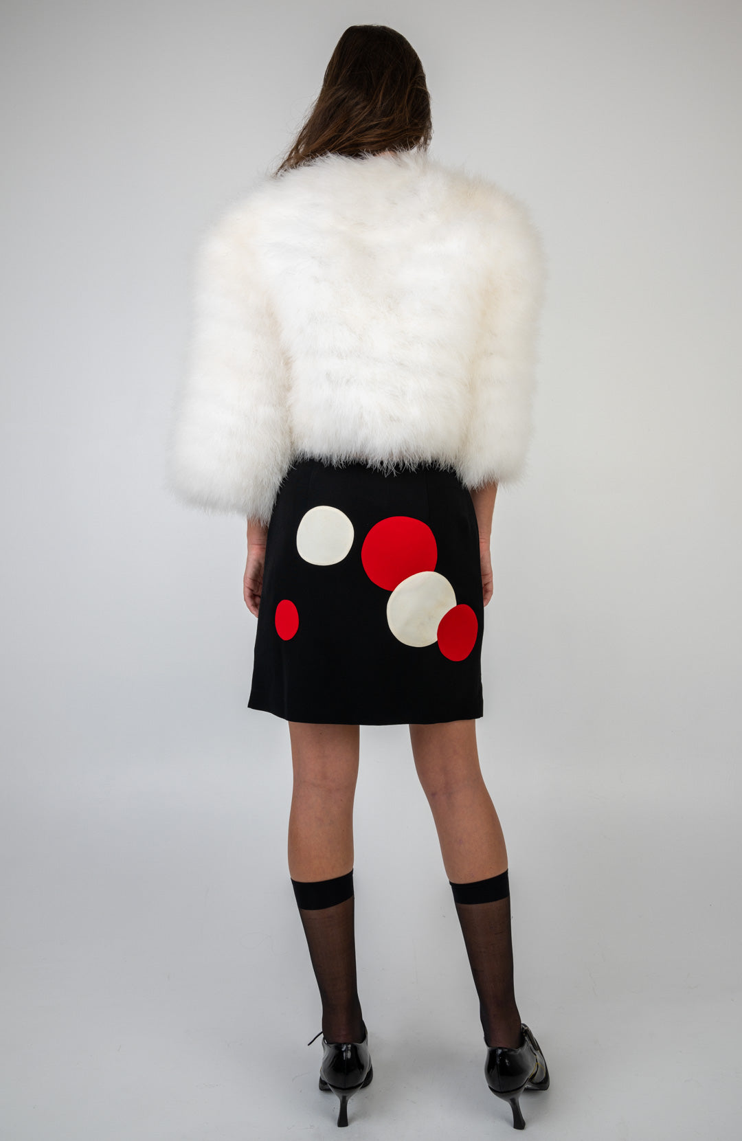 Marabou Feather Cropped Jacket