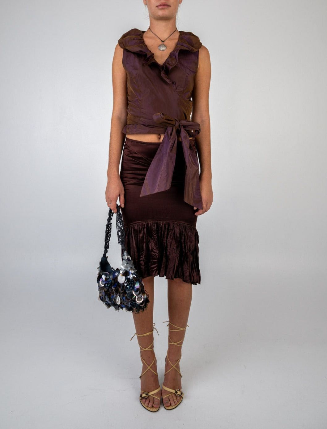 Anja Gockel Plum Wrap Top