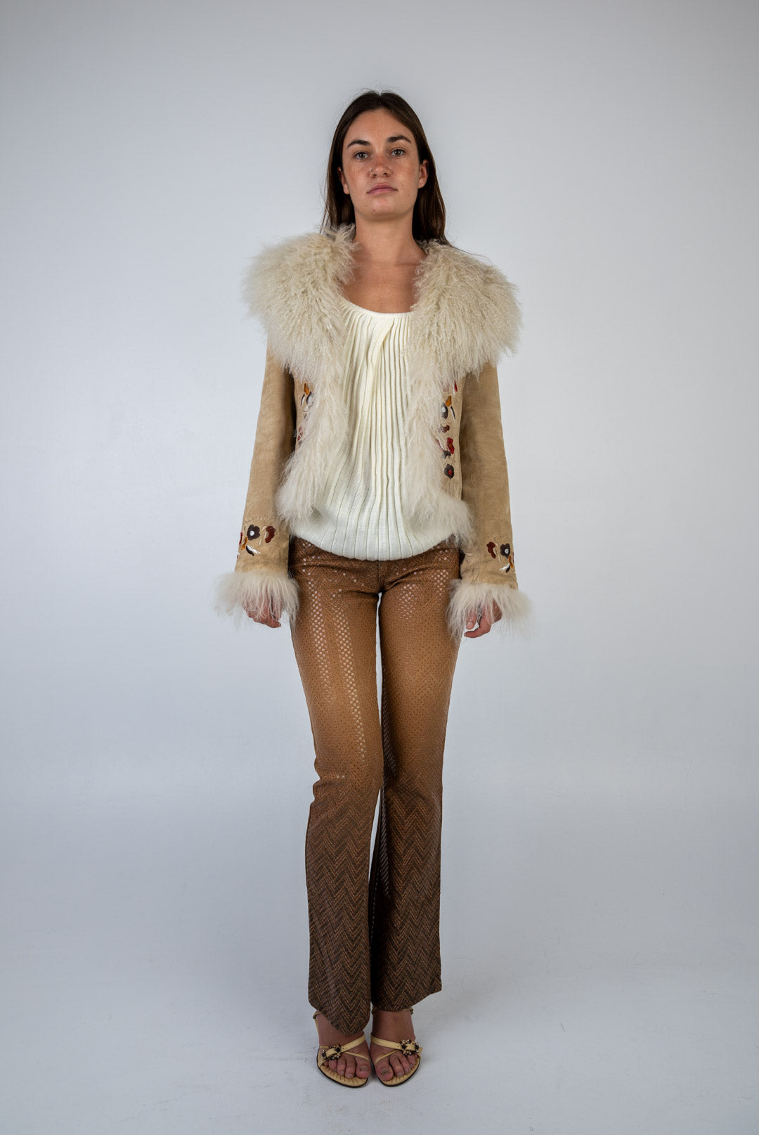 Blumarine Amber Chevron Pants