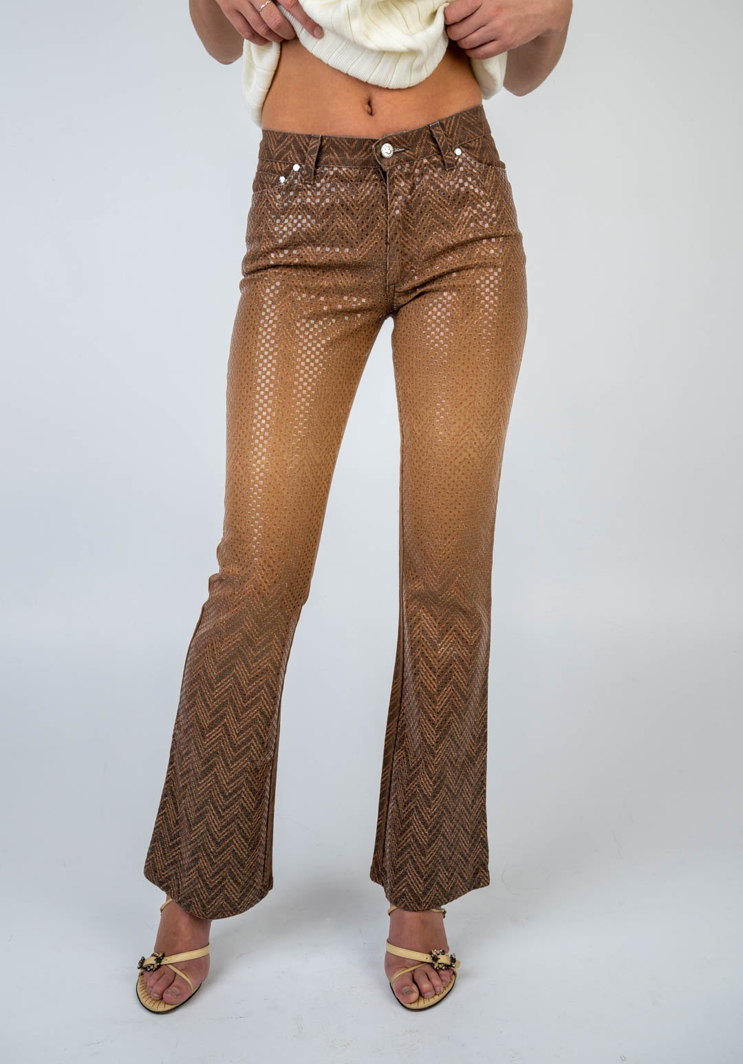 Blumarine Amber Chevron Pants