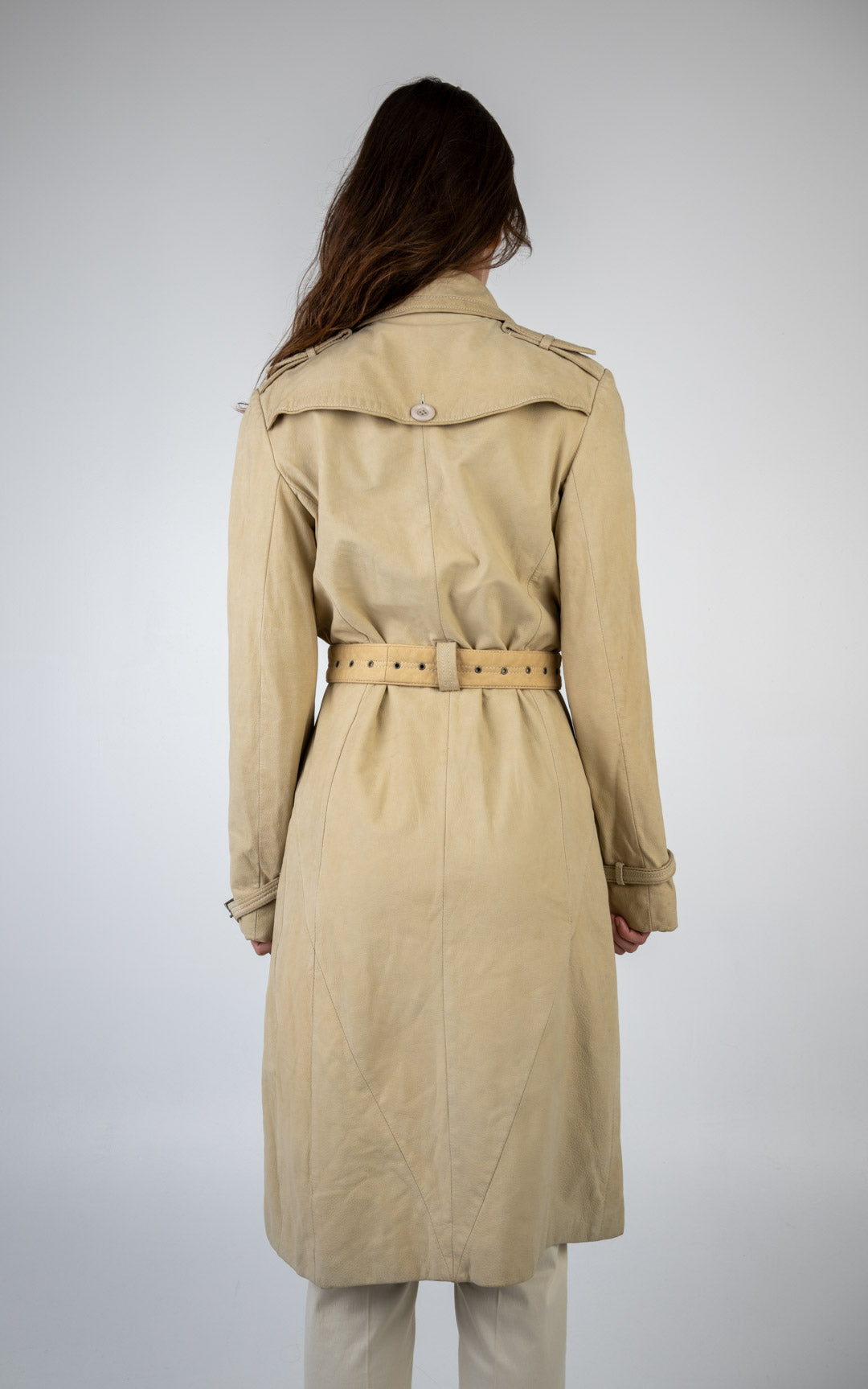 Oat Leather Trench Coat