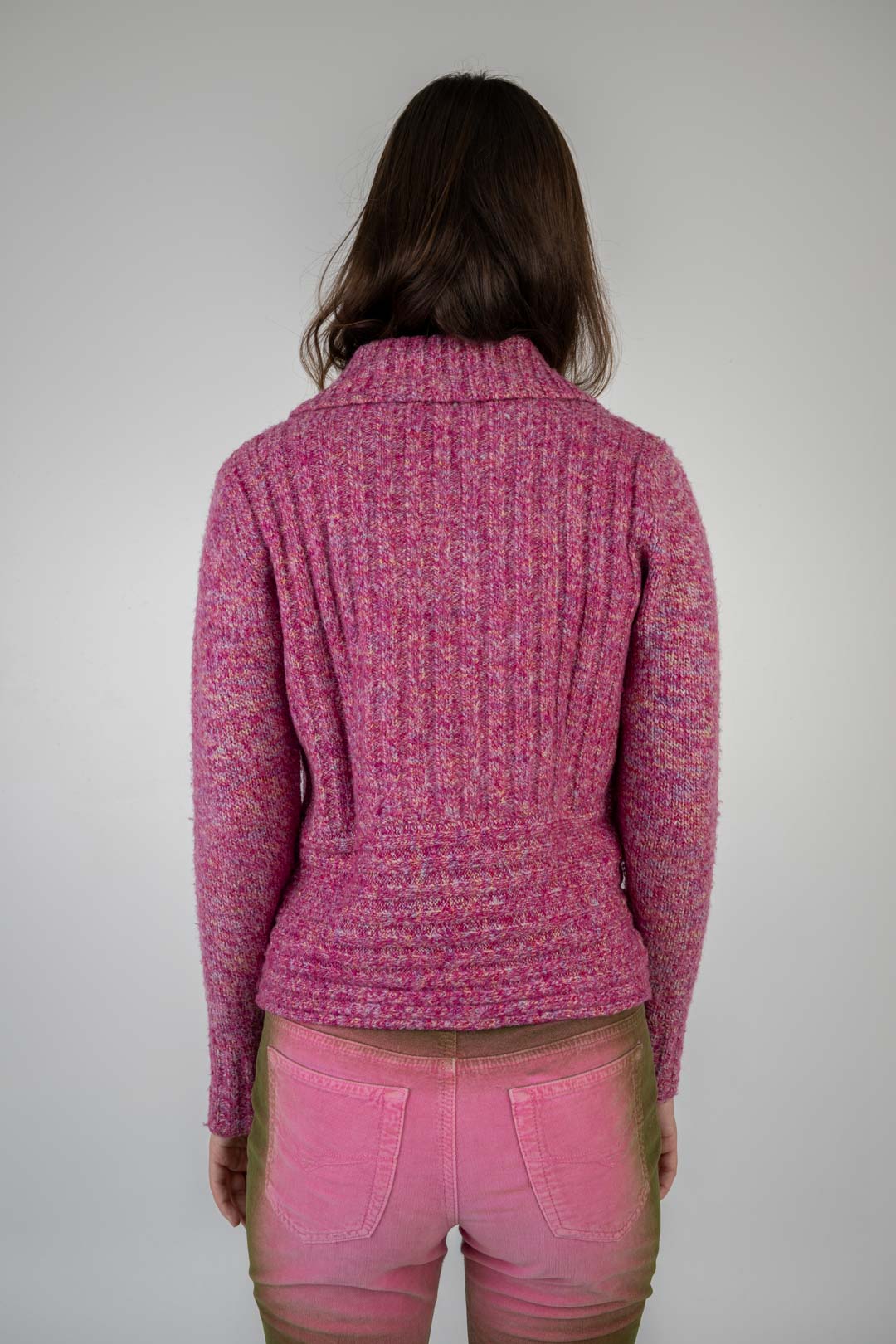 Rose Marbled Knit Cardigan