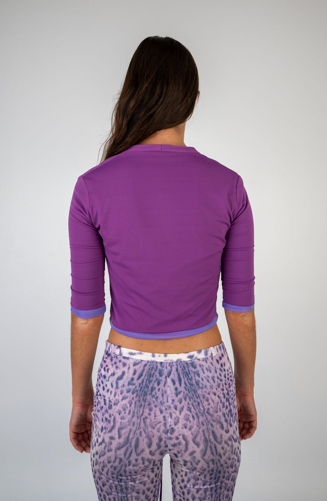 Mauve Two-Tone Wrap Top