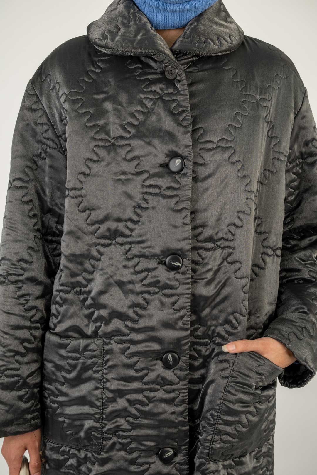 Chrome Jigsaw Padded Coat
