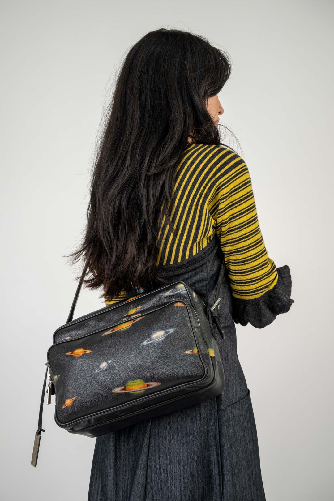 Galactic Crossbody Leather Satchel