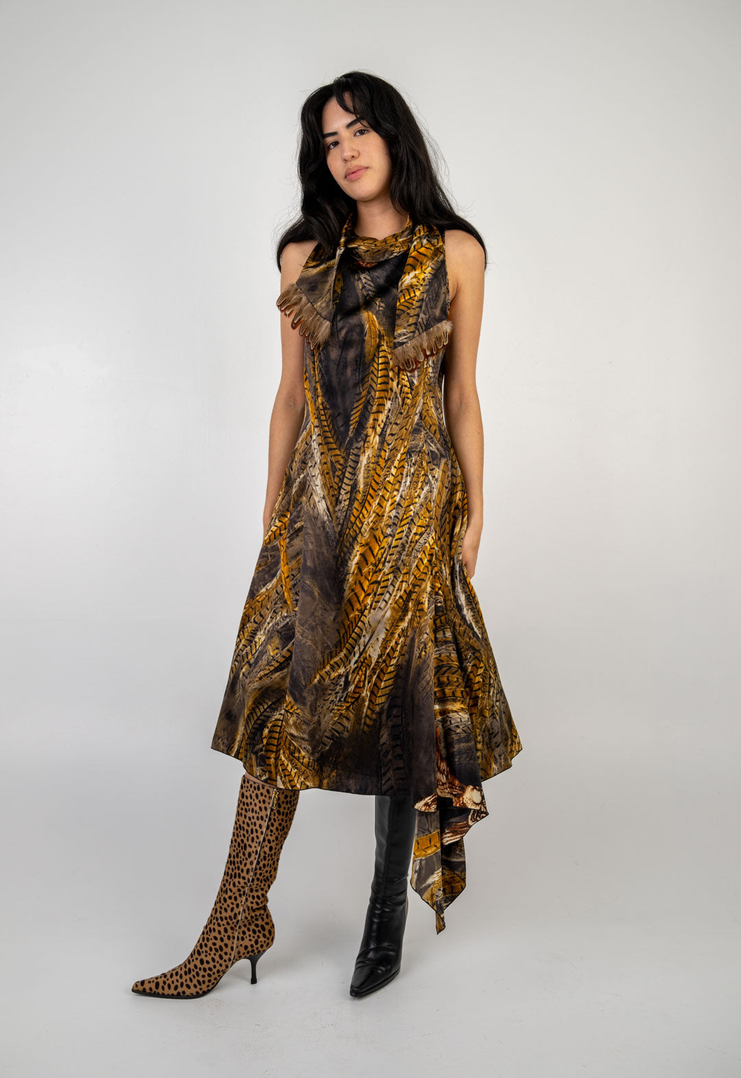 Cristina Effe Silk Feather Dress