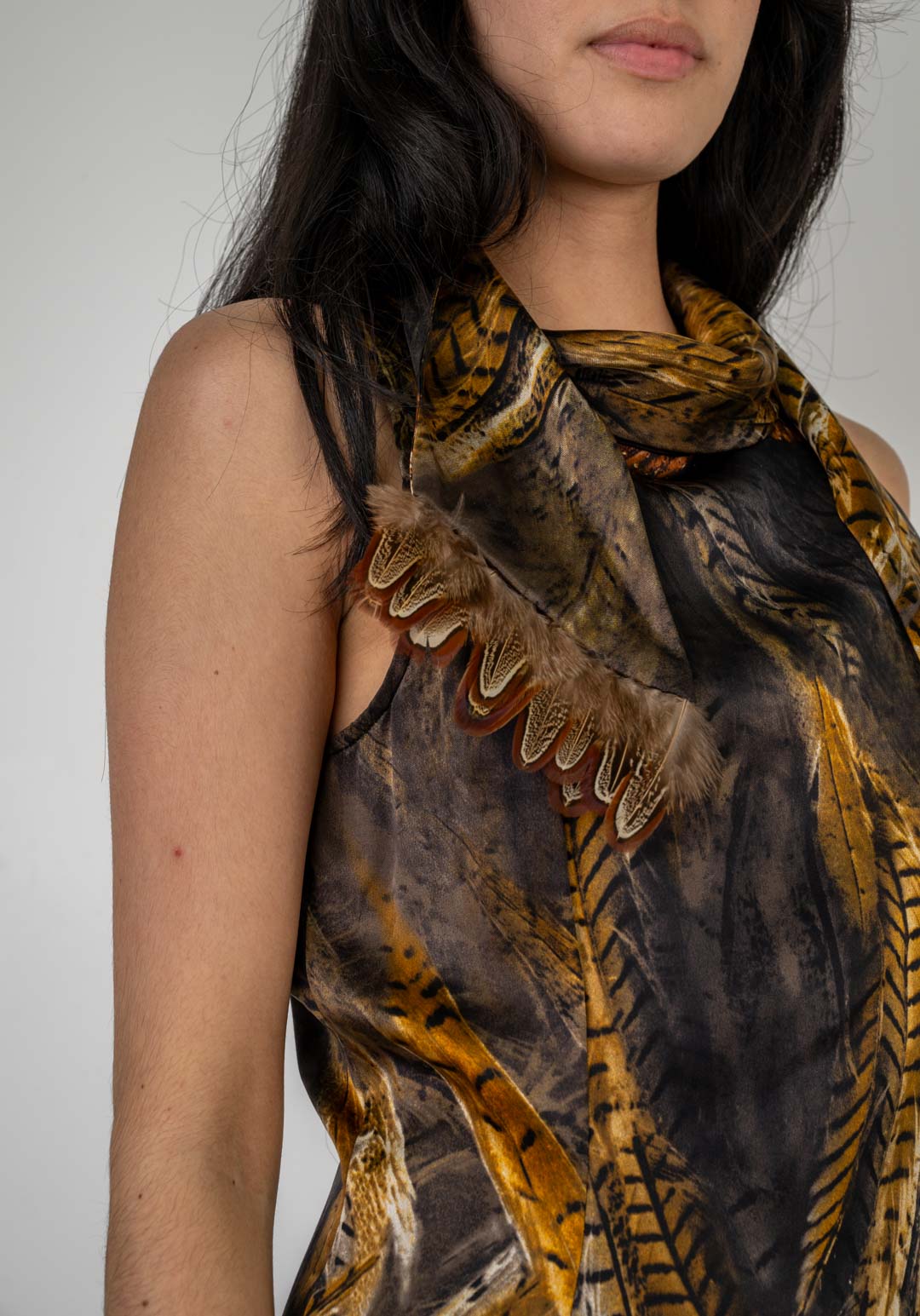 Cristina Effe Silk Feather Dress