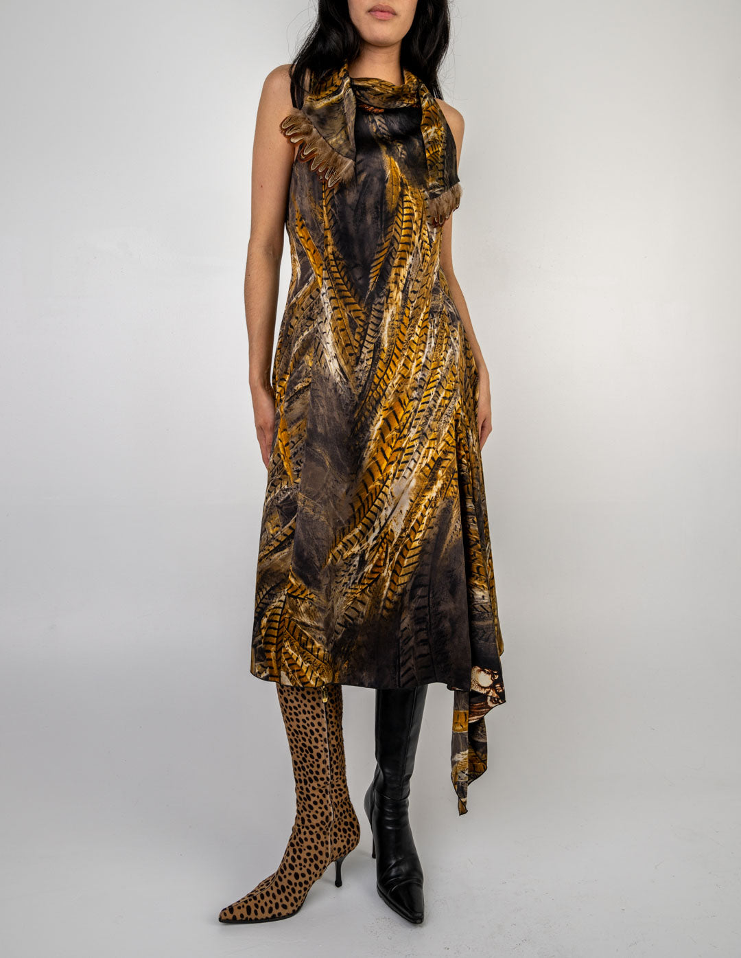 Cristina Effe Silk Feather Dress