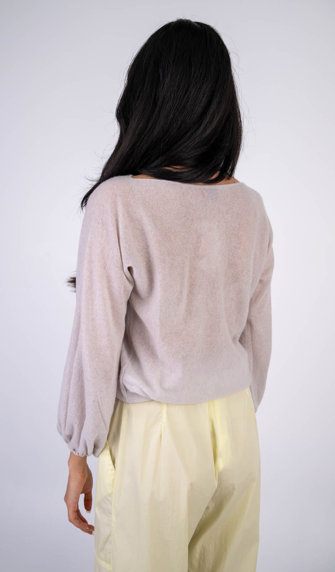 Dove Cashmere Balloon Sleeve Knit