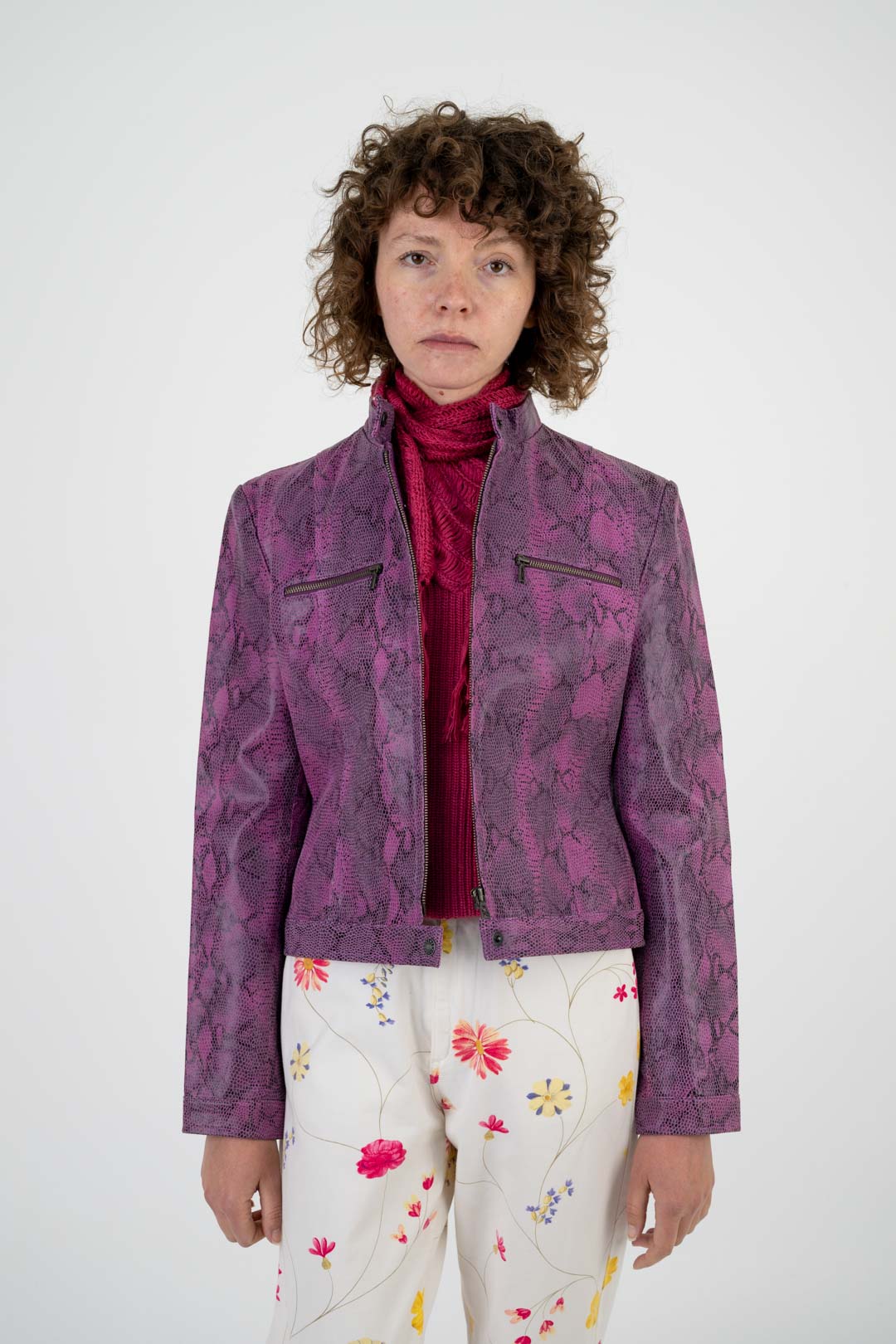 Iris Serpent Leather Jacket