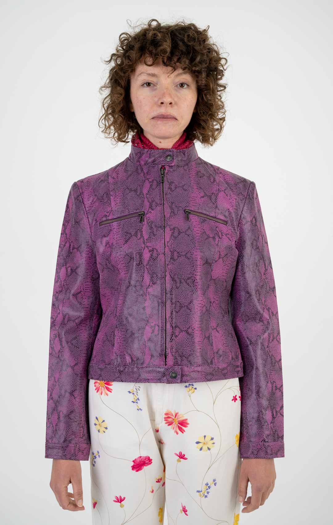 Iris Serpent Leather Jacket