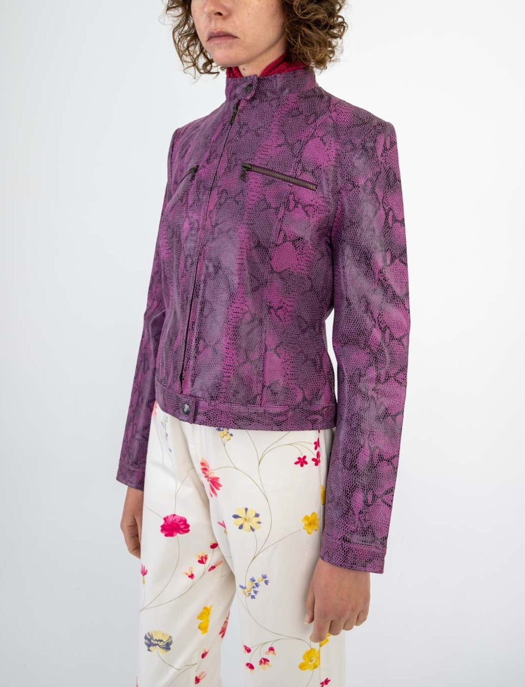 Iris Serpent Leather Jacket