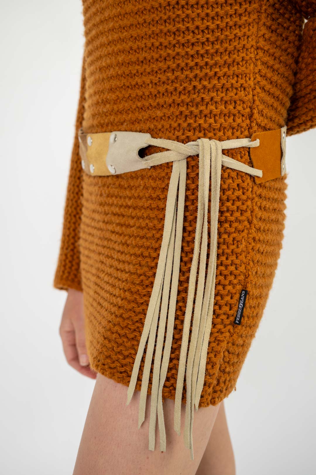 Suede Sample Tie Belt