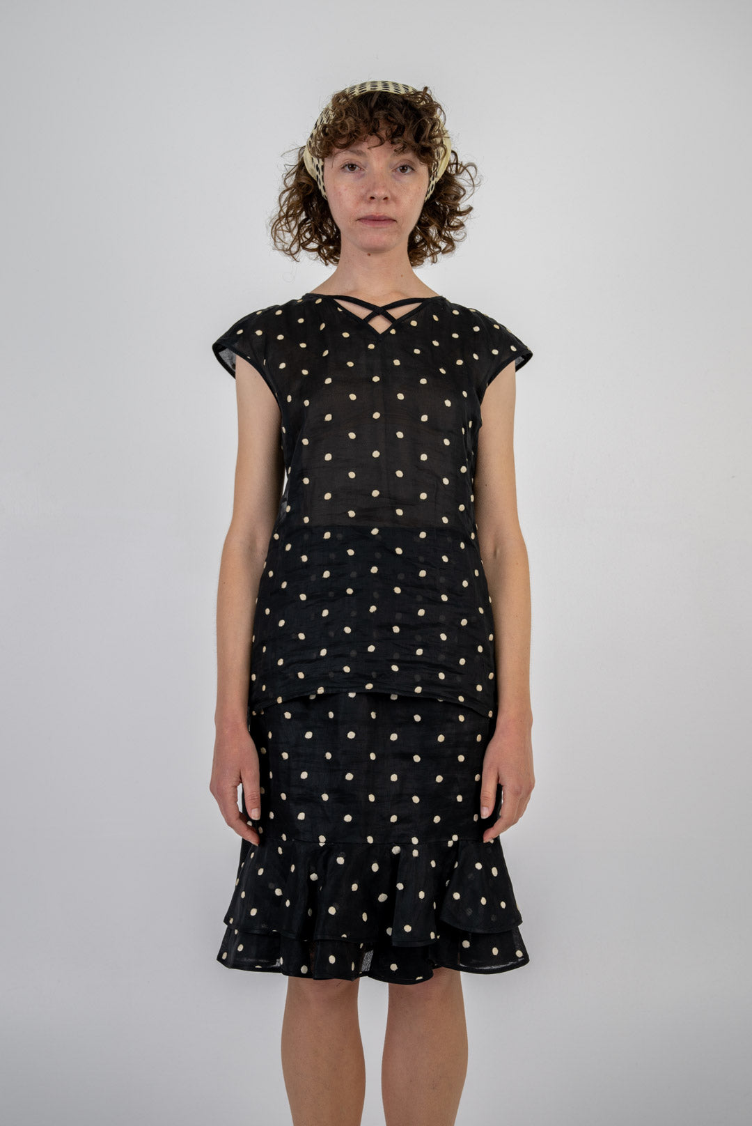 Valentino Polka Dot Silk Set