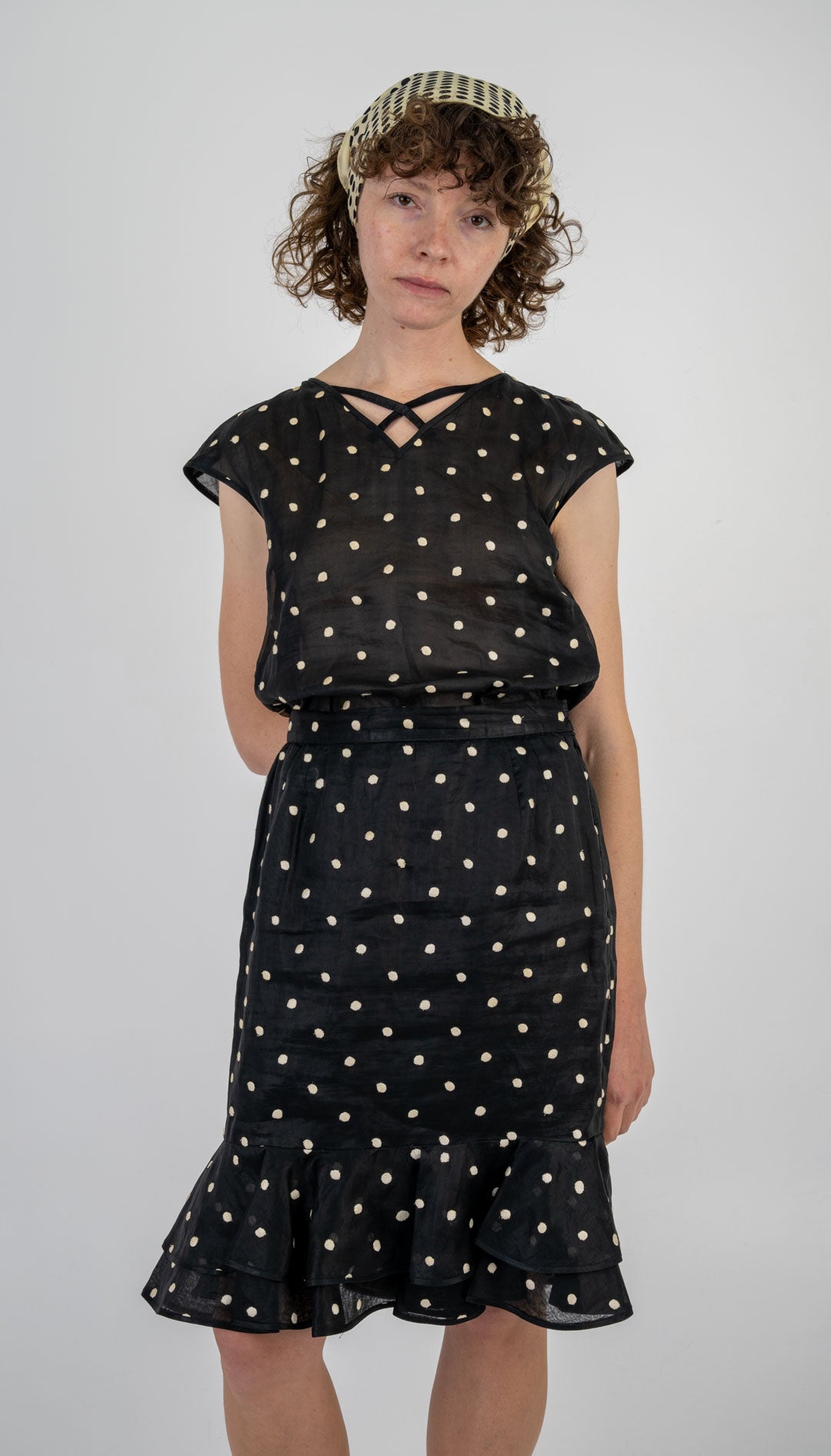 Valentino Polka Dot Silk Set