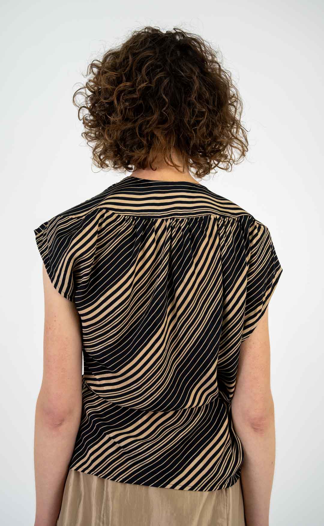 Emmanuel Ungaro Striped Wrap Blouse