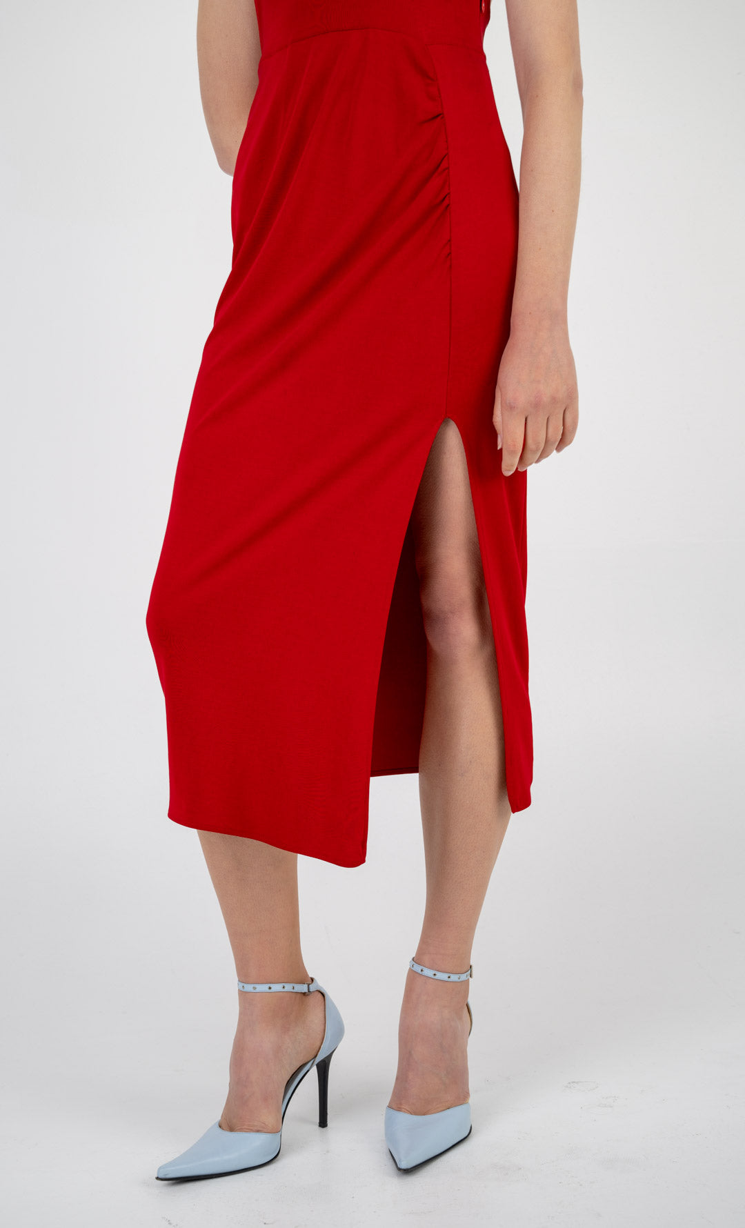 Norma Kamali Scarlet Halter Dress