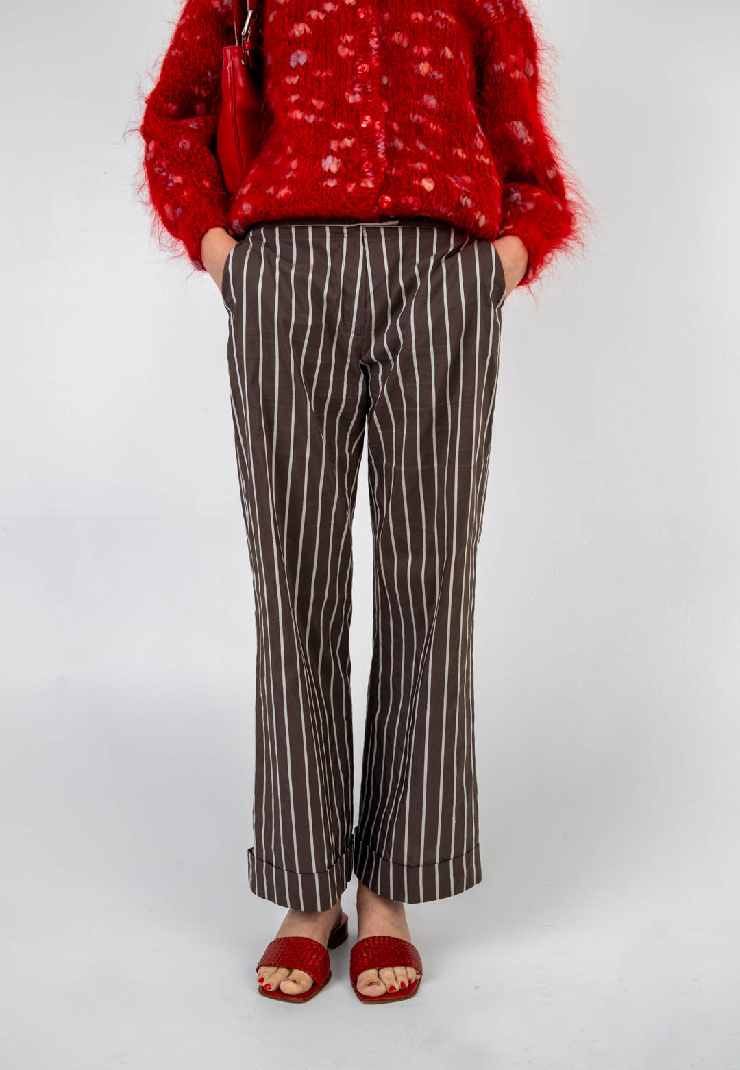 Gianfranco Ferrré Pinstripe Silk Trousers
