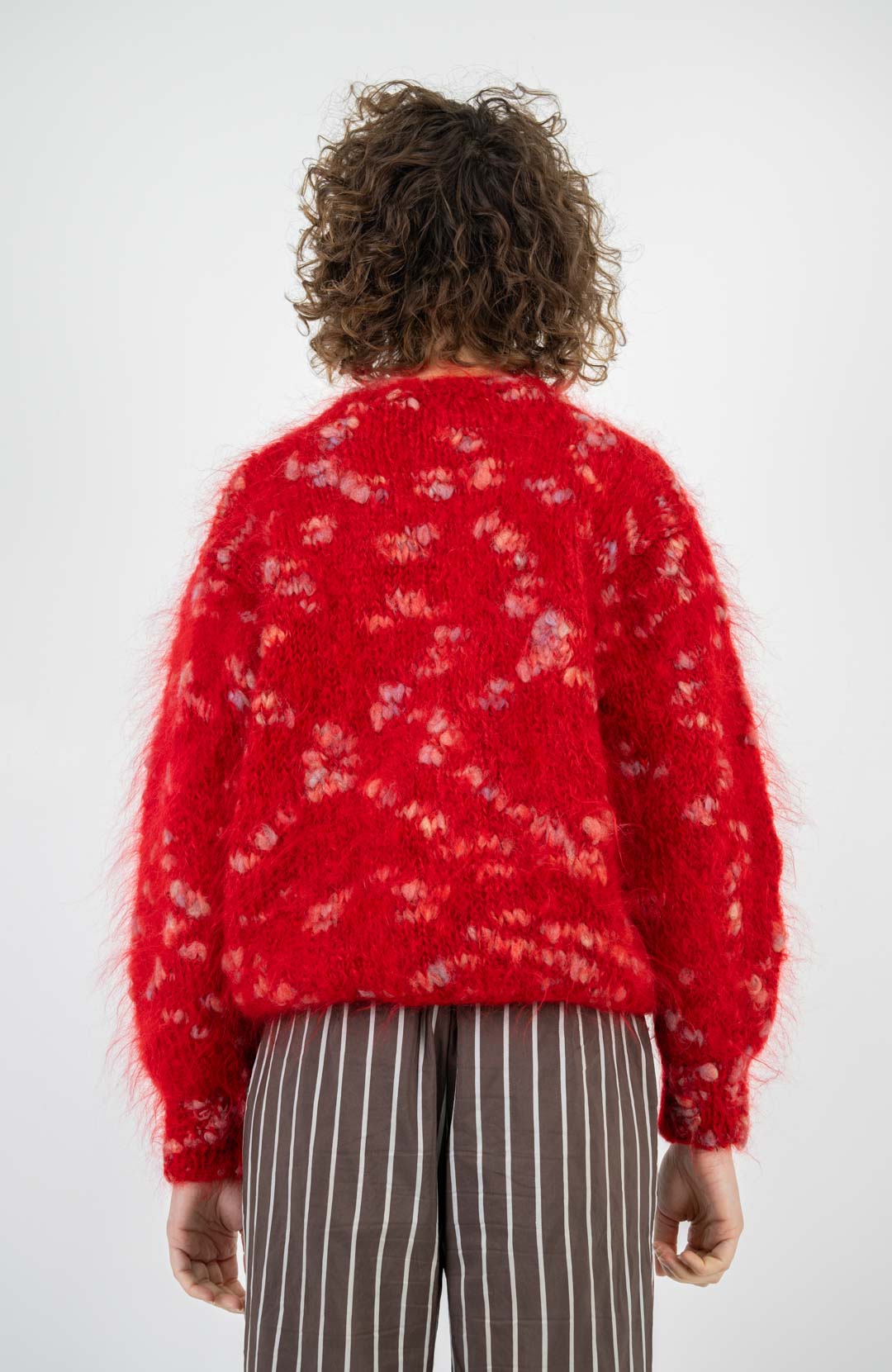 Cerise Shag Cardigan