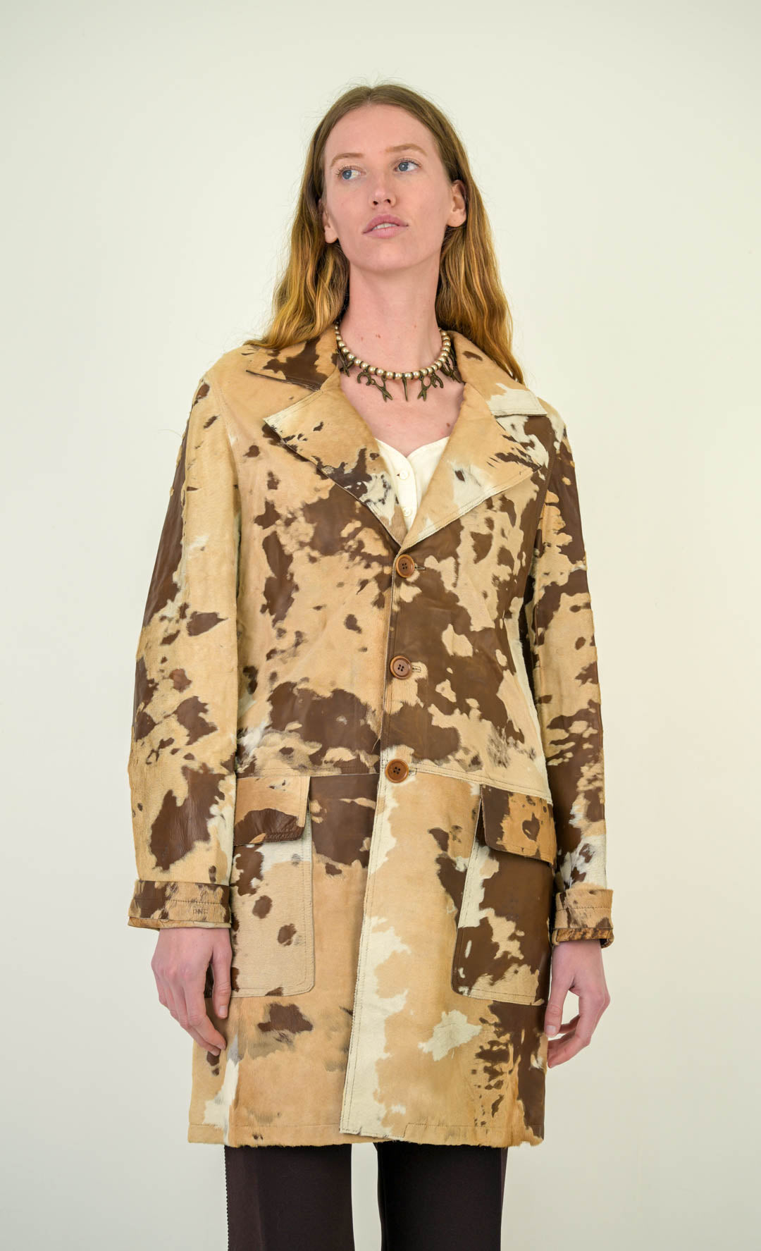 Cappuccino Cowhide Coat