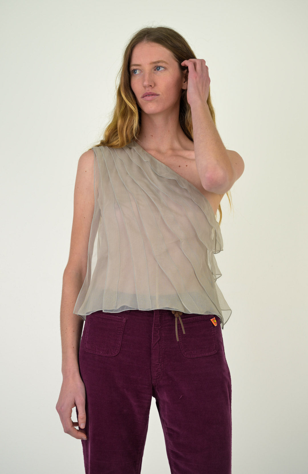 Emporio Armani Silk Waterfall Top