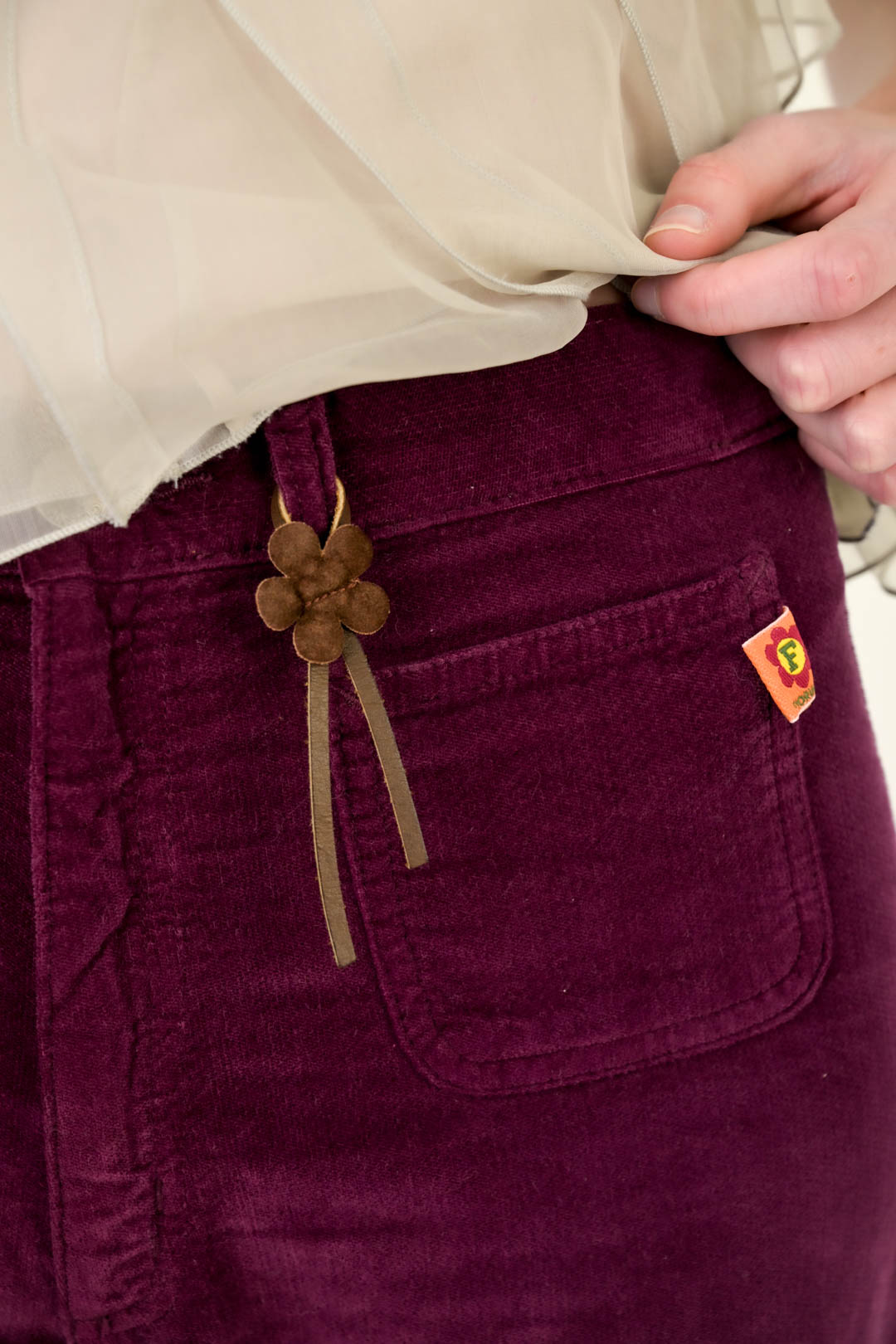 Fiorucci Mulberry Velvet Flares