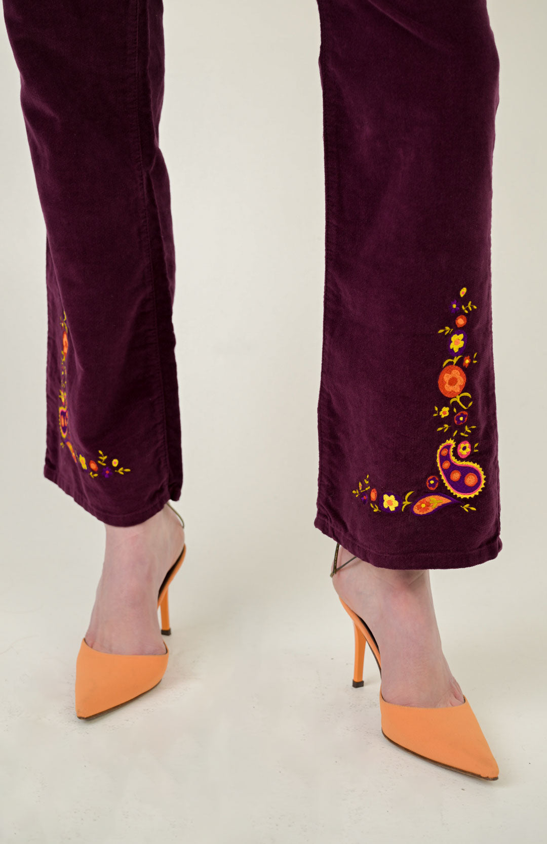 Fiorucci Mulberry Velvet Flares