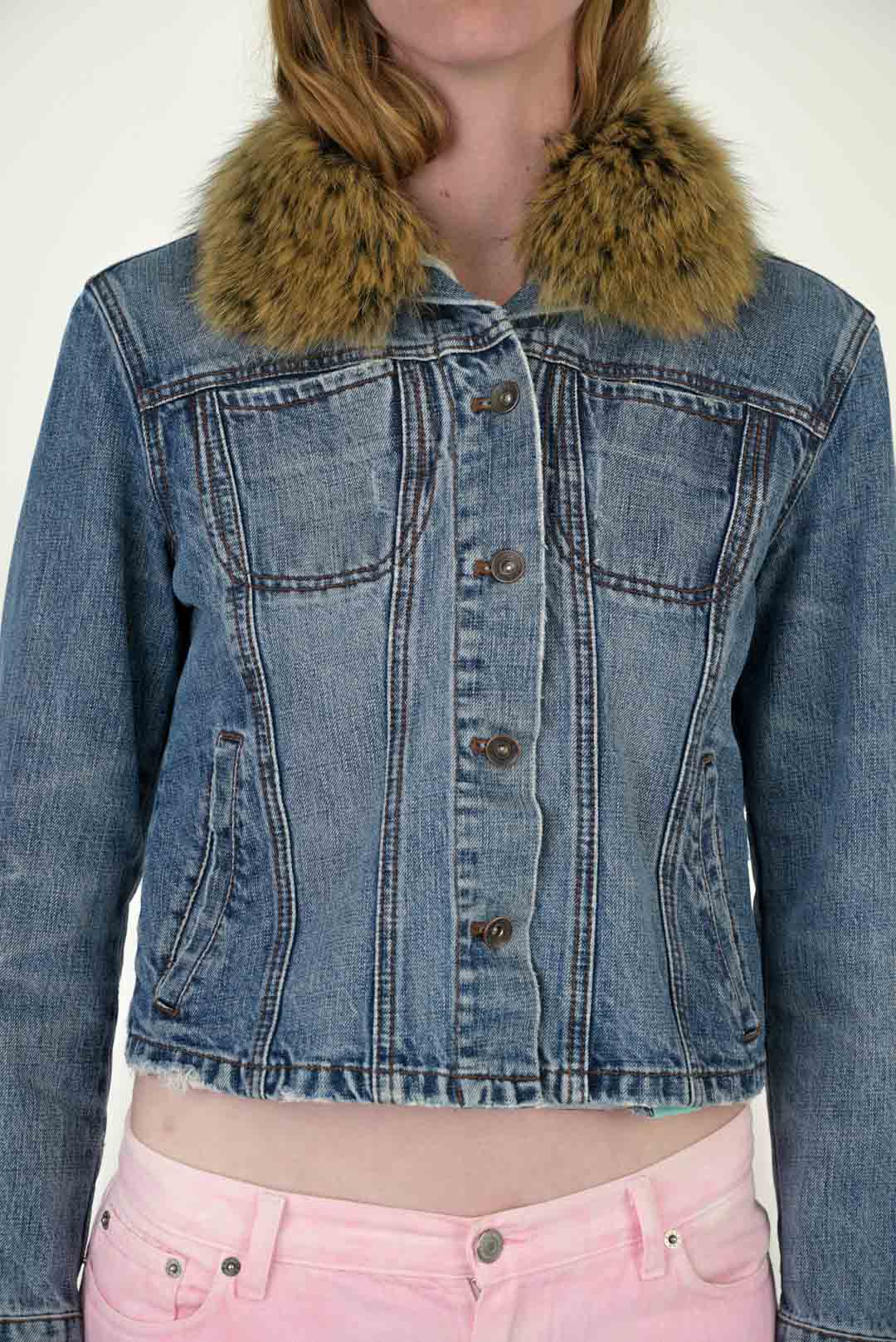 Fur Collar Denim Jacket