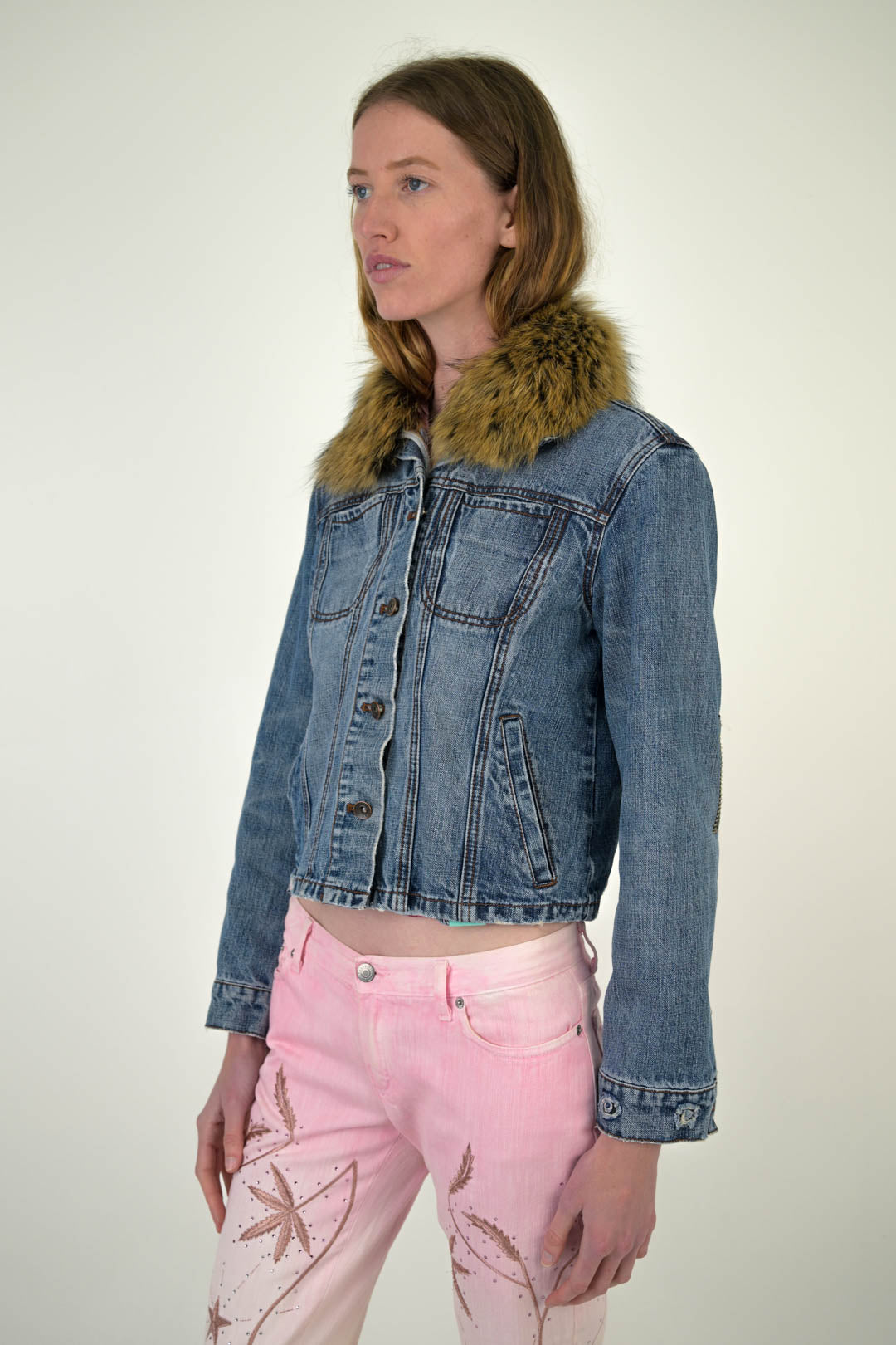 Fur Collar Denim Jacket