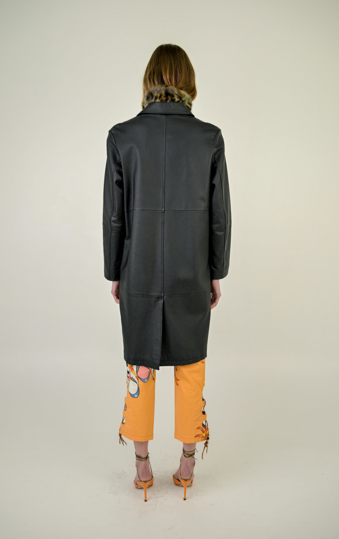Sable Leather Panel Coat