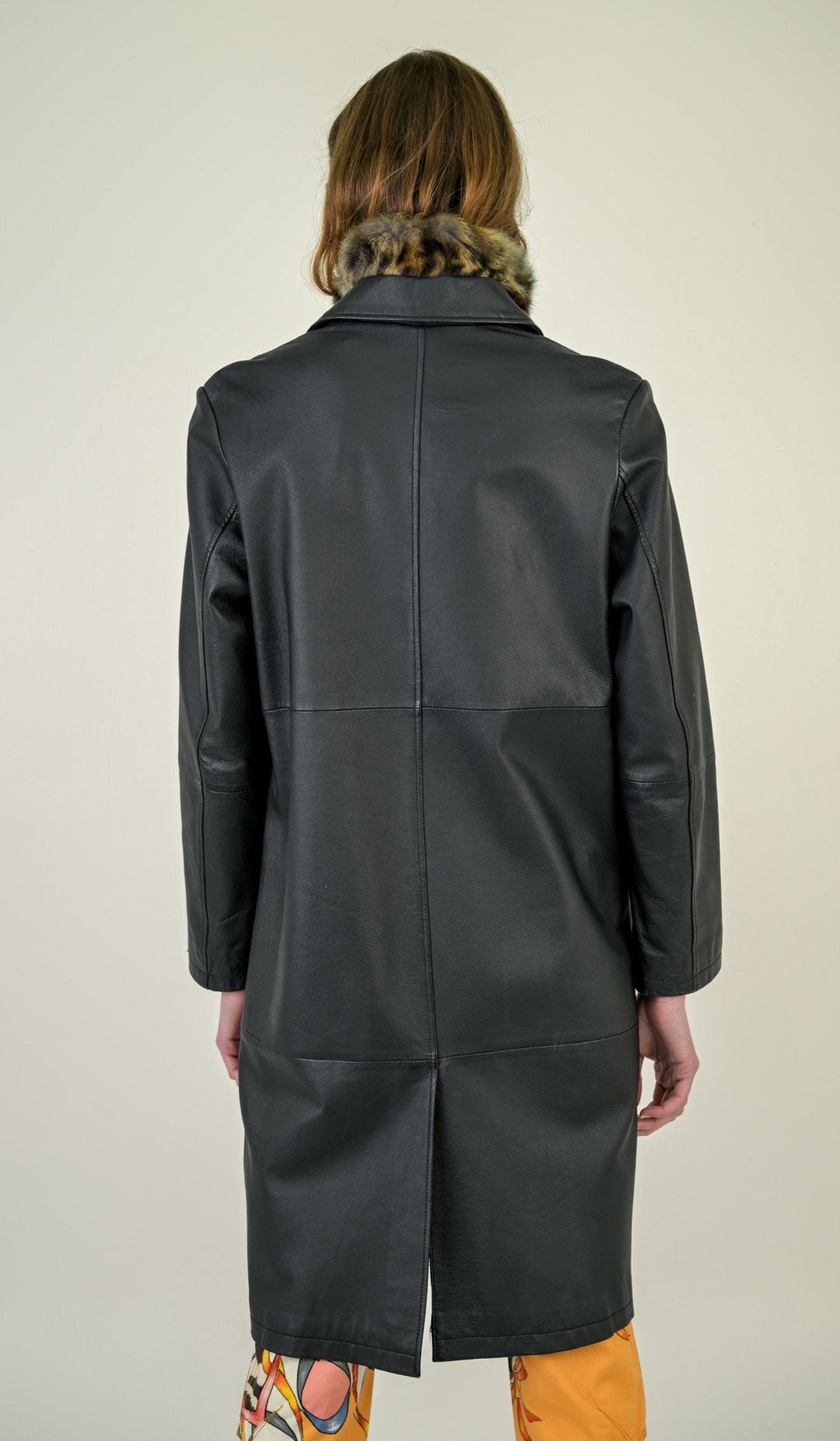 Sable Leather Panel Coat
